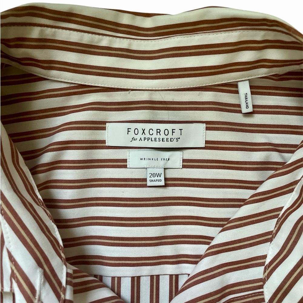 Foxcroft for Appleseed’s Button Down Long Sleeve Shirt Women’s 20W wrinkle free - Picture 3 of 6